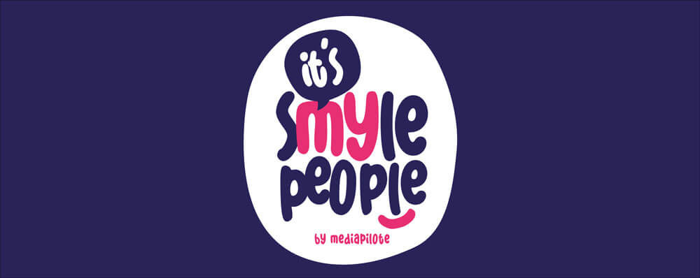 Logo It's Smyle People fond bleu